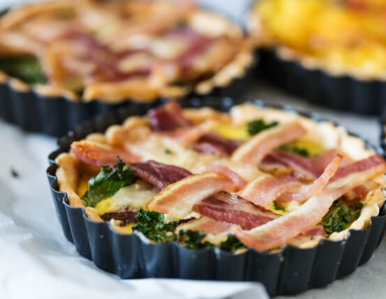 Bacon & Kale Breakfast Pies Recipe
