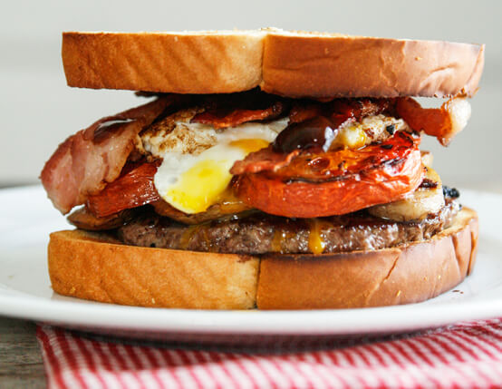 British Breakfast Bacon Burger Recipe
