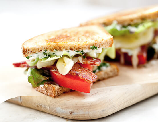 Cherry Smoked BLT with Fontina and Herb Aioli Recipe