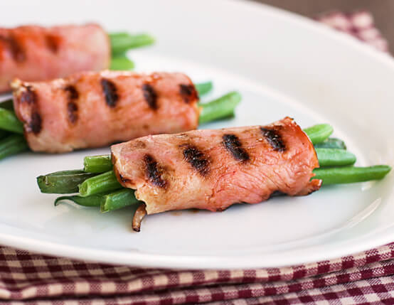 Grilled-Canadian-Bacon-Wrapped-Green-Beans