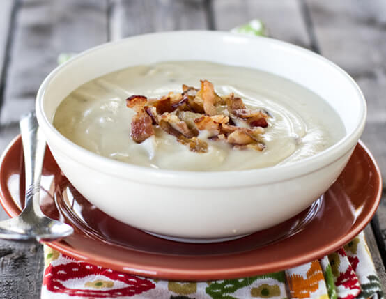 Roasted Cauliflower Soup with Bacon Recipe