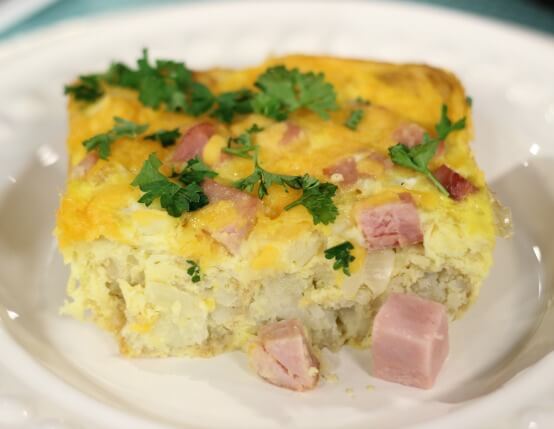Slow Cooker Tater Tot, Ham and Cheese Bake Recipe