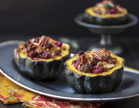 stuffed acorn squash recipes with sausage