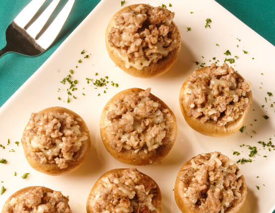 Grilled Stuffed Mushrooms with Sausage & Cheese Recipe