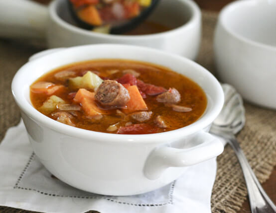 Roasted Vegetable & Sausage Soup Recipe