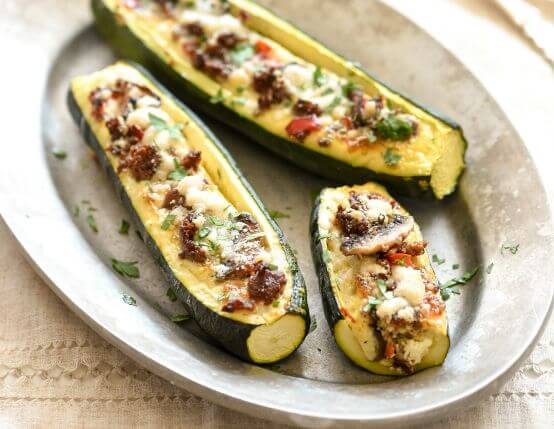 Sausage and Egg Baked Zucchini Boats