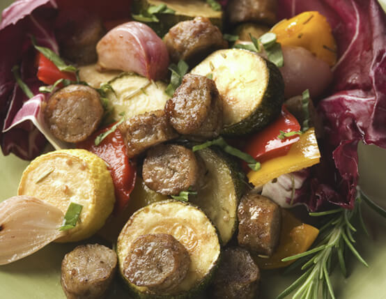 Sausage & Roasted Vegetable Salad Recipe