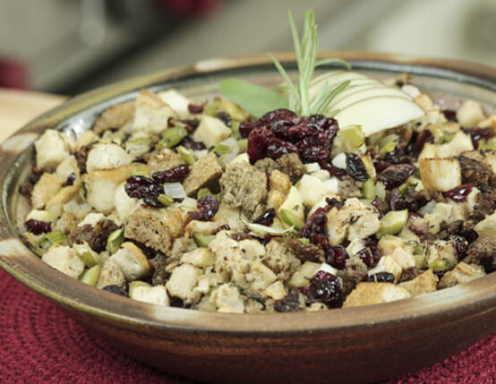 Sourdough, Apple and Cranberry Stuffing with Jones Sausage  Recipe