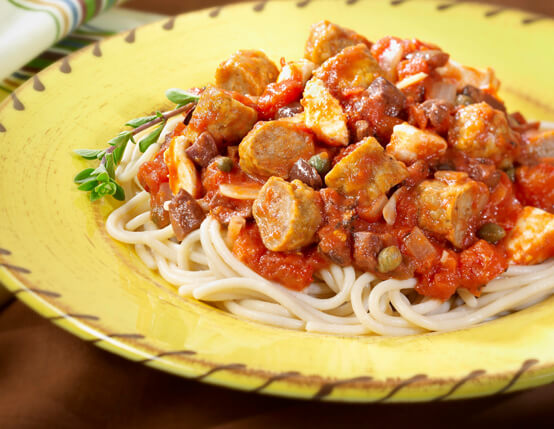 Spaghetti Puttanesca with Sausage Recipe