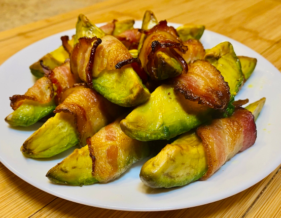 Air Fryer Bacon Wrapped Avocado Fries